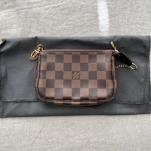 AUTHENTIC Louis Vuitton Mini Pochette in Damier Ebene